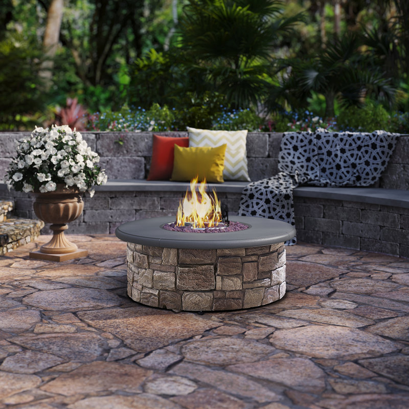 Martha Stewart Skylands Stone Propane Fire Pit & Reviews Wayfair